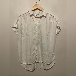 White Boxy Button-Up M